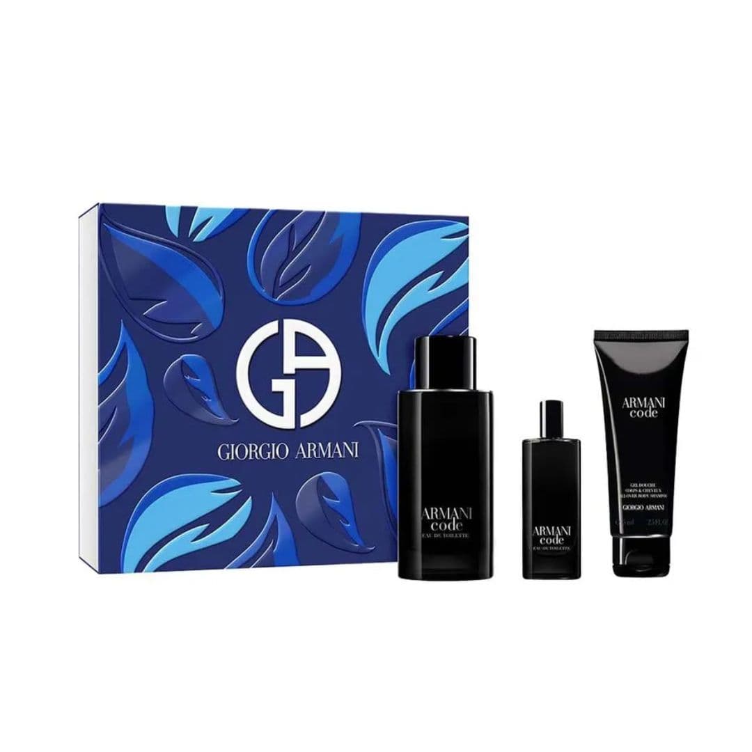 KIT GIORGIO ARMANI CODE EAU DE TOILETTE 125ML + GEL DE BANHO 75ML + 15ML  S24