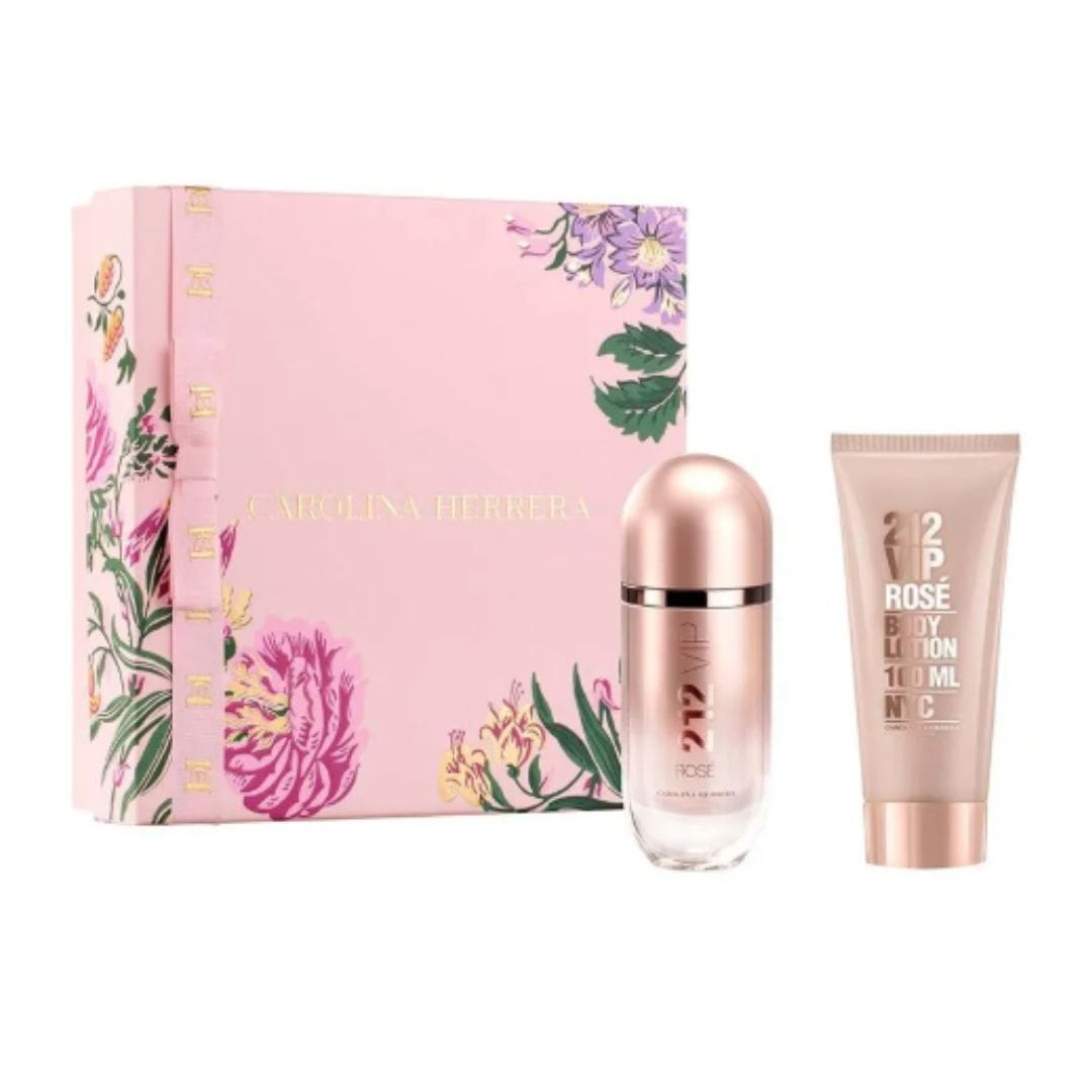 KIT COFFRET CAROLINA HERRERA 212 VIP ROSE FEMININO  EAU DE PARFUM