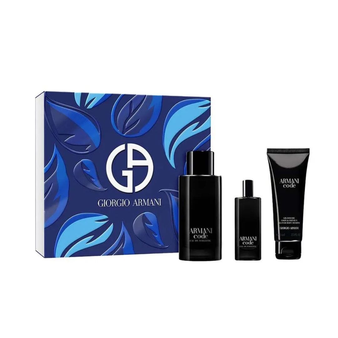 KIT GIORGIO ARMANI CODE EAU DE TOILETTE 125ML + GEL DE BANHO 75ML + 15ML  S24