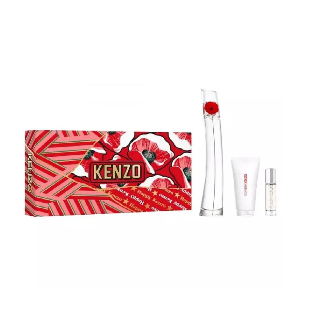 KENZO FLOWER BY KENZO EAU DE PARFUM REFILLABLE 100 ML +VAPORISATEUR  EAU DE PARFUM 10 ML + EAU DE PARFUM EN LAIT 75 ML
