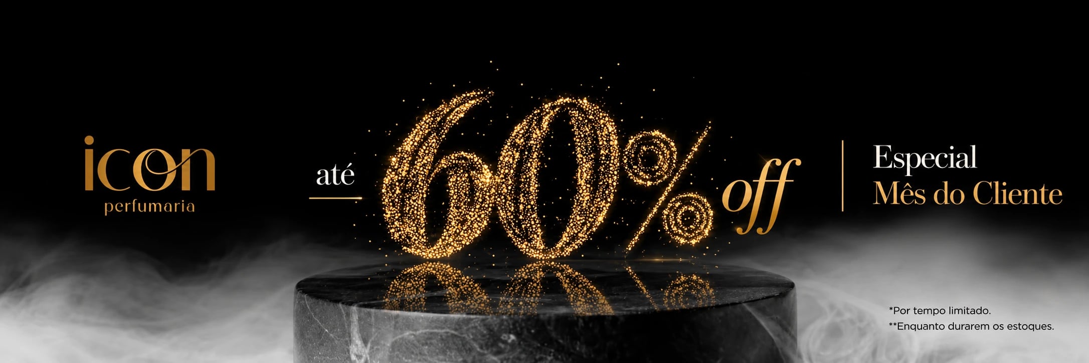 Especial Mês do Cliente na Icon Perfumaria, até 60% de desconto