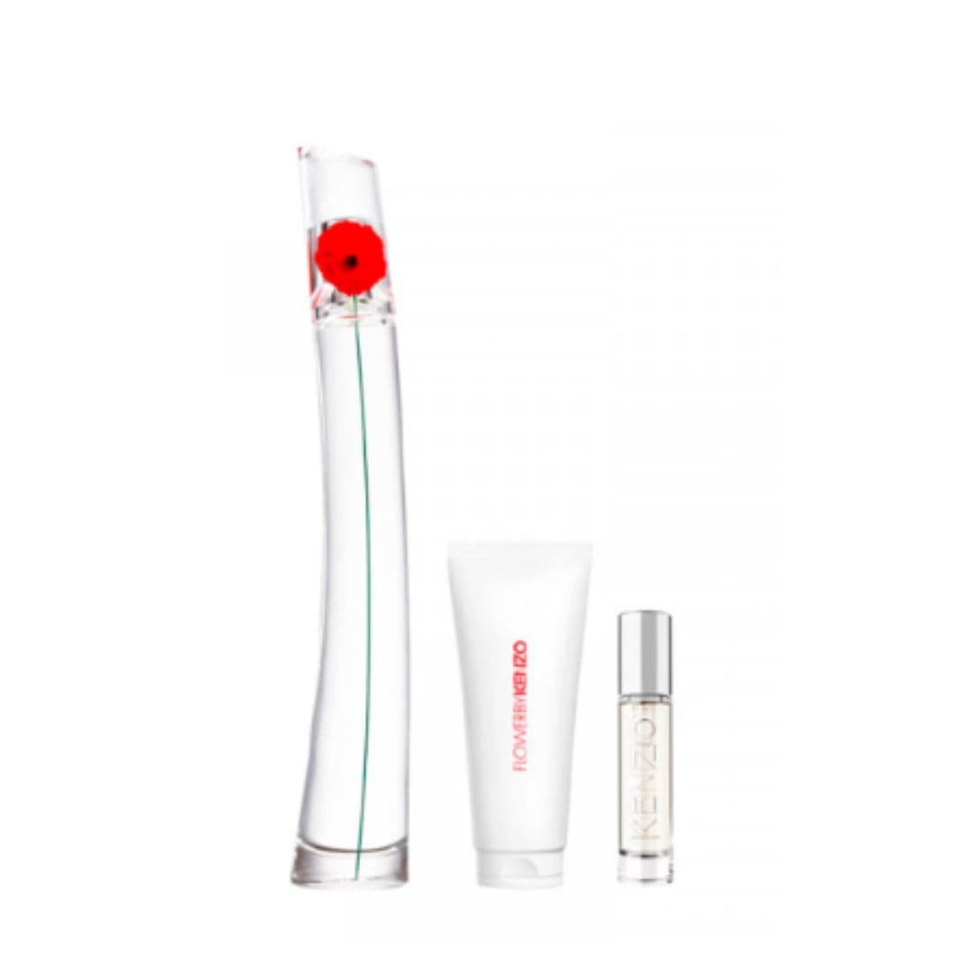 KIT FLOWER BY KENZO L´ABSOLUE EAU DE PARFUM 100ML + LOÇÃO CORPORAL 75ML + TRAVEL SPRAY 10ML